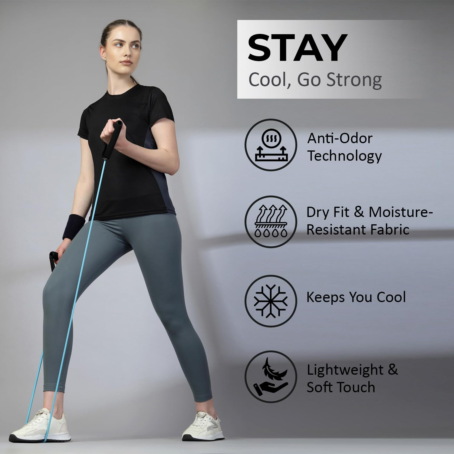 SprintLite Women's Quick-Dry Gym T-Shirt - Image 2