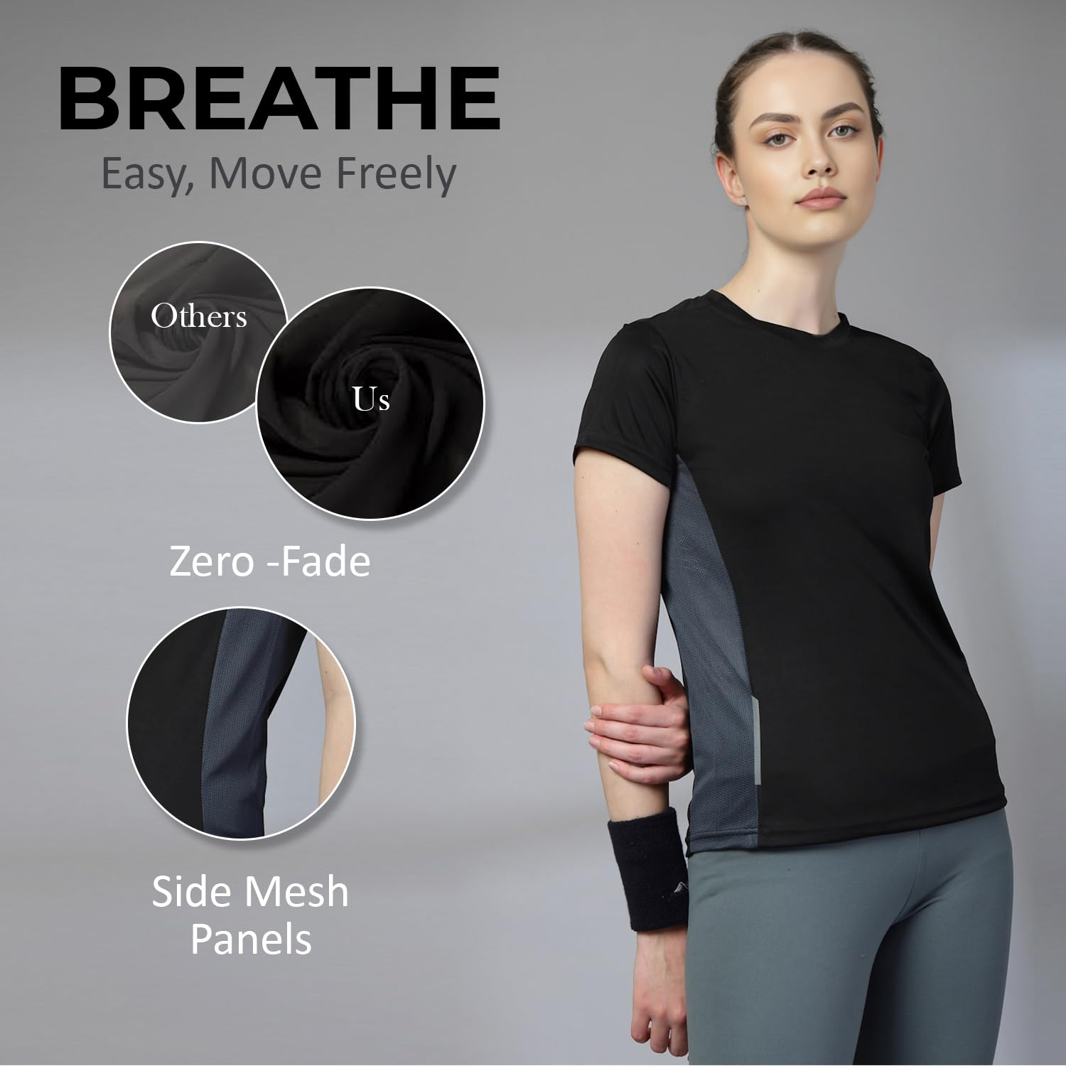 SprintLite Women's Quick-Dry Gym T-Shirt - Image 3
