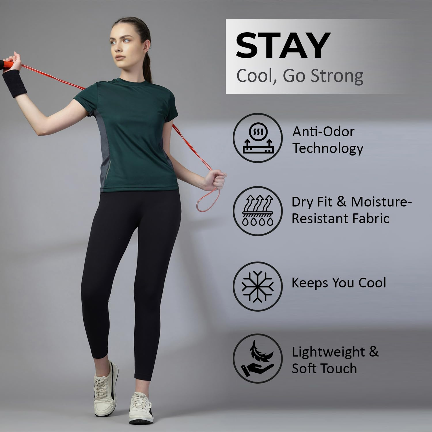 SprintLite Women's Quick-Dry Gym T-Shirt - Image 18