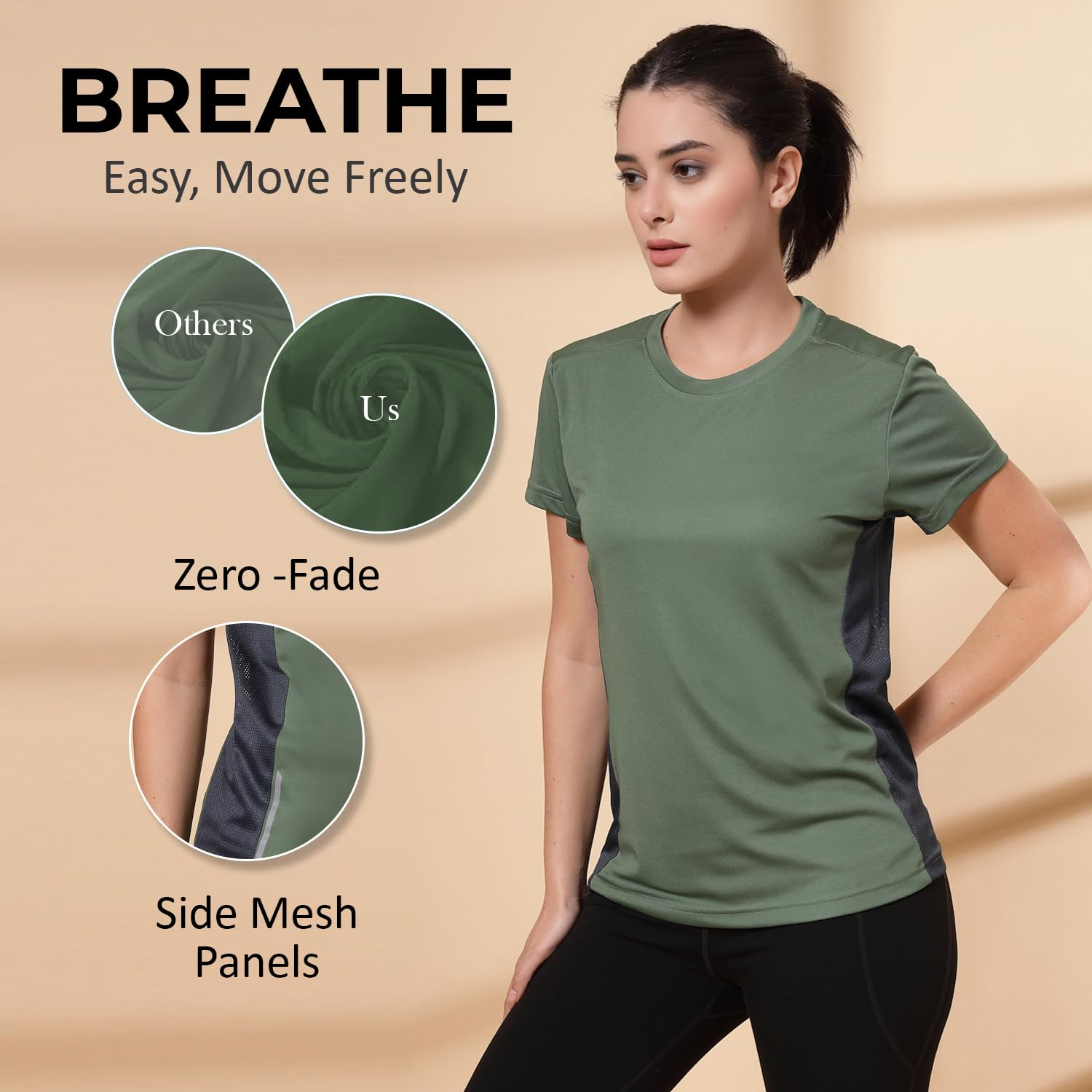 SprintLite Women's Quick-Dry Gym T-Shirt - Image 36