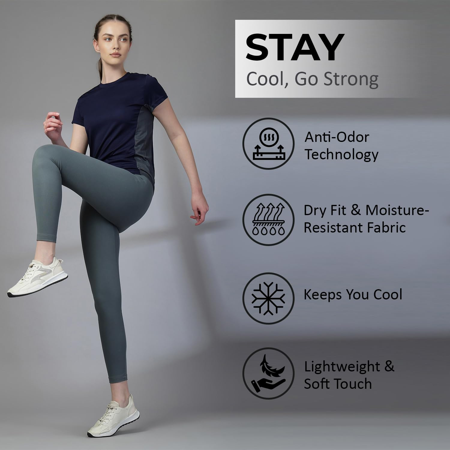 SprintLite Women's Quick-Dry Gym T-Shirt - Image 50