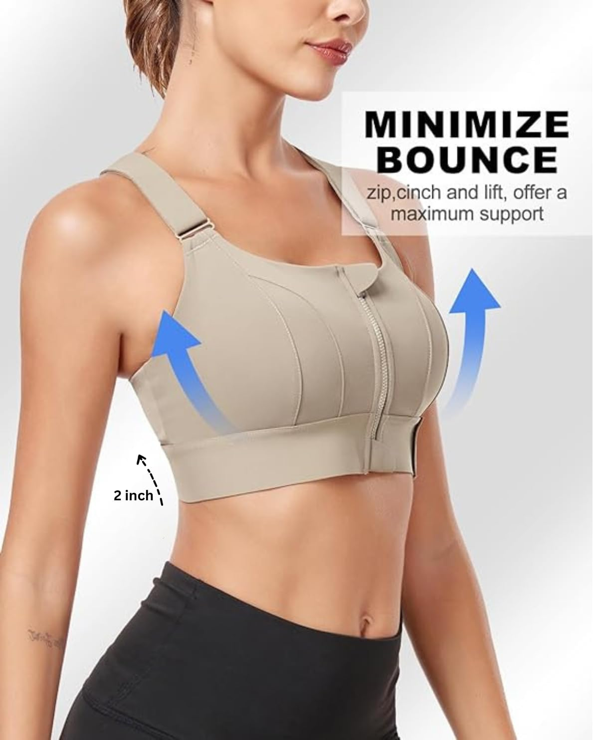 FrontFlex Women's Front-Zip Sports Bra - Image 6