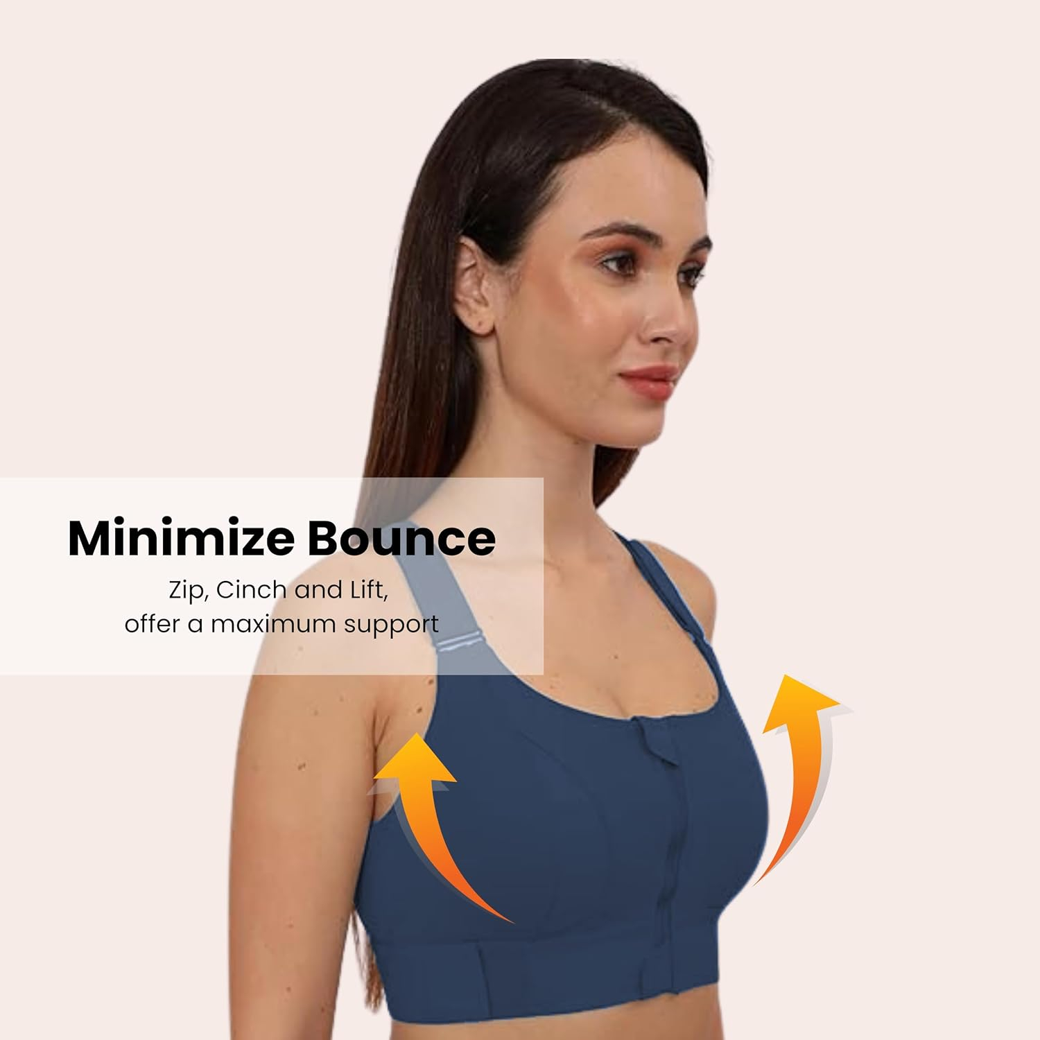 FrontFlex Women's Front-Zip Sports Bra - Image 25