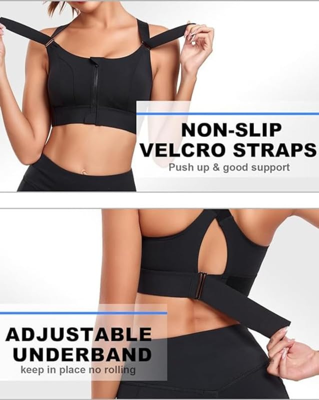 FrontFlex Women's Front-Zip Sports Bra - Image 38