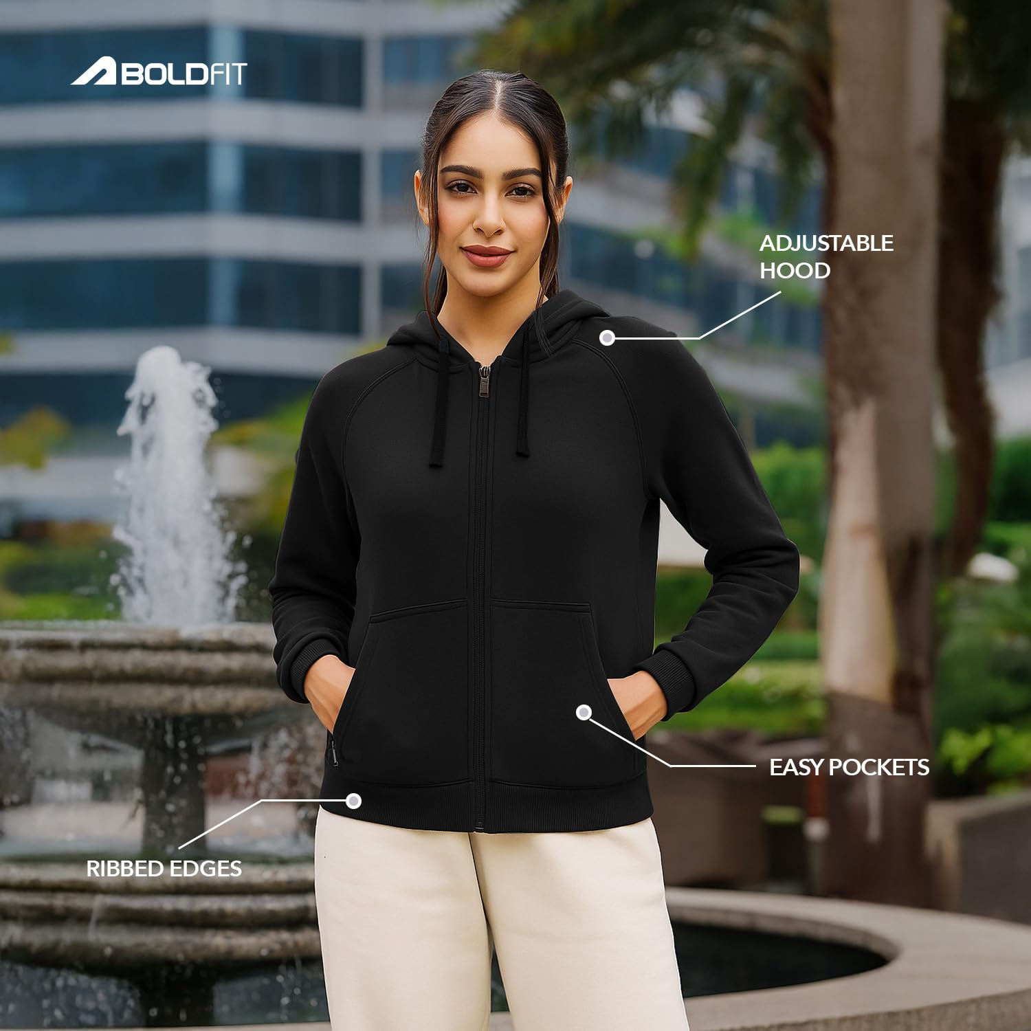 CozyStride Women's Zip-Up Hoodie - Image 3