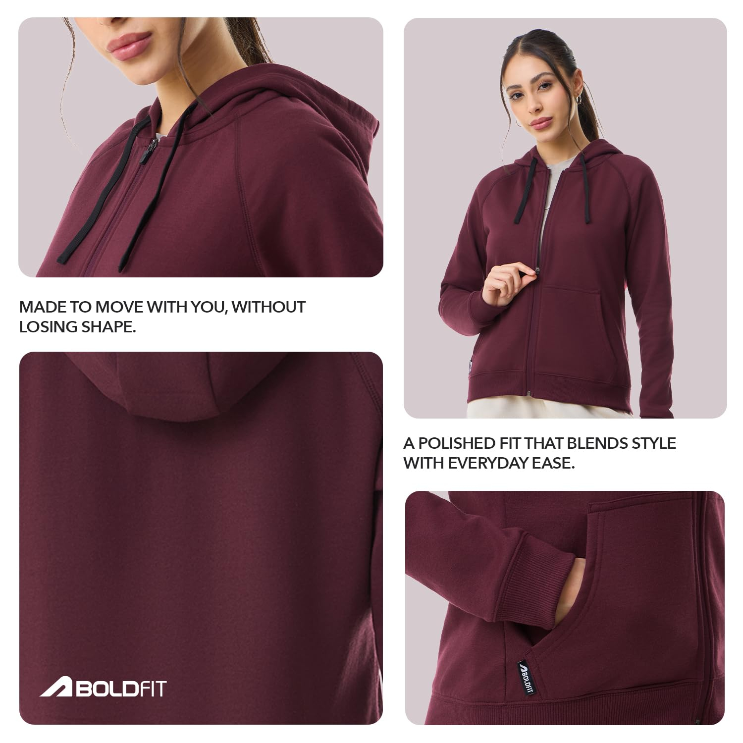 CozyStride Women's Zip-Up Hoodie - Image 11