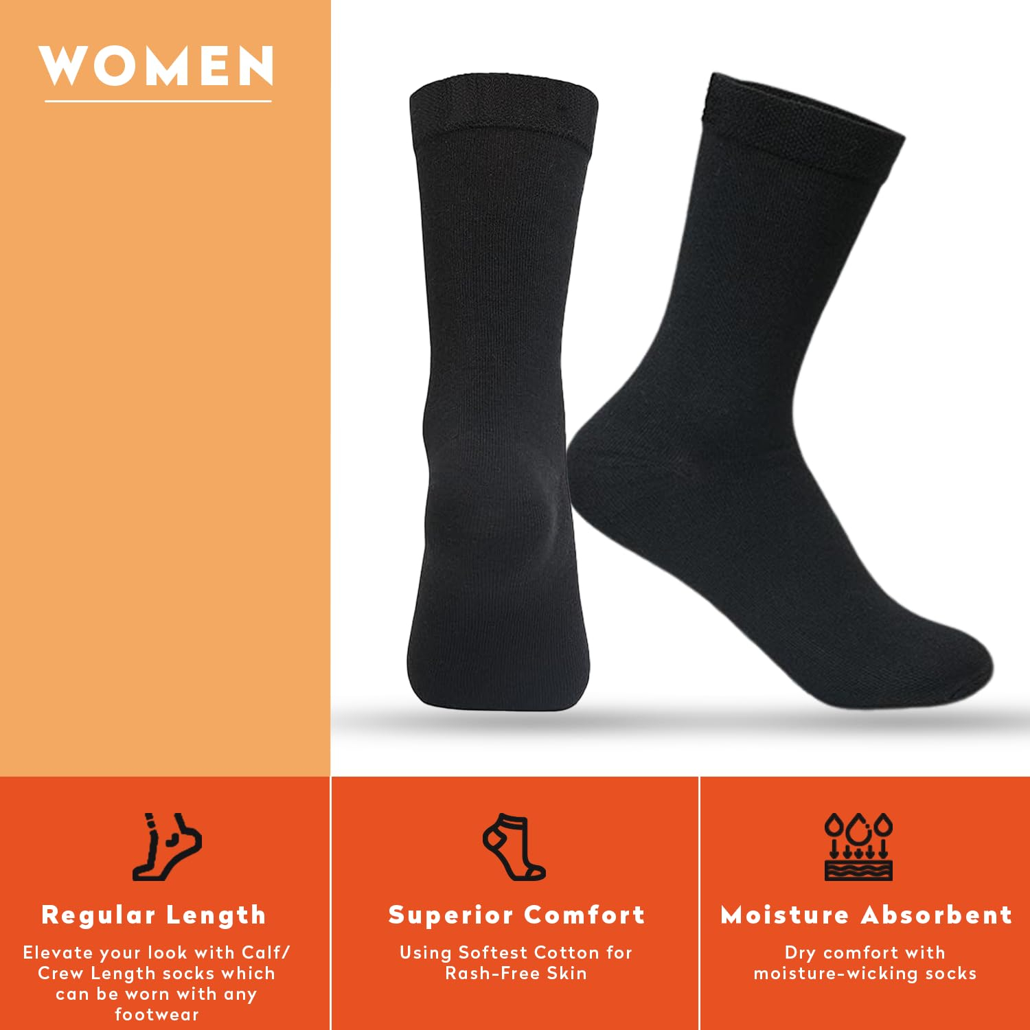 CrewCloud Women's Cotton Crew Socks - Image 21