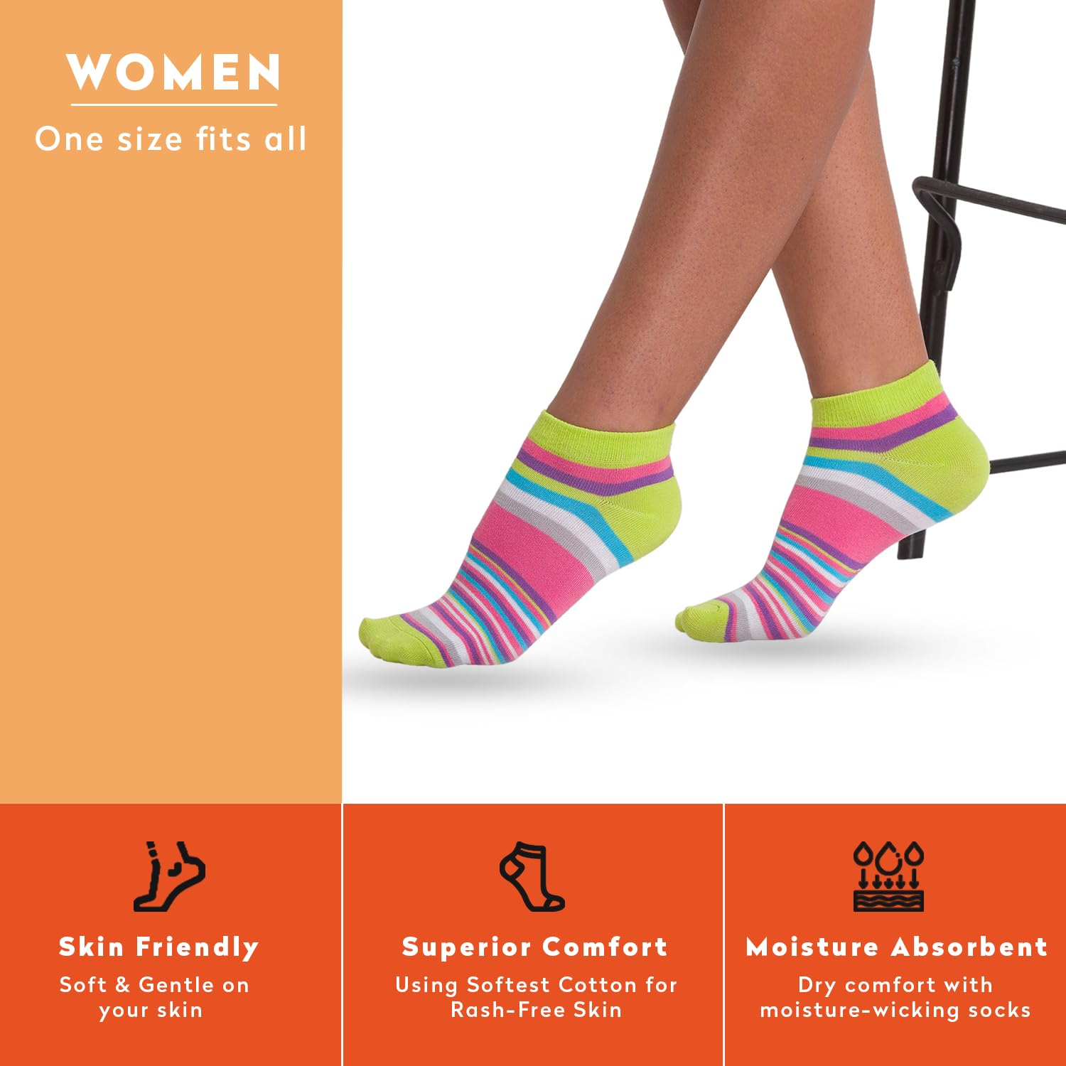 TripleEase Women's Cotton Ankle Socks - Image 5