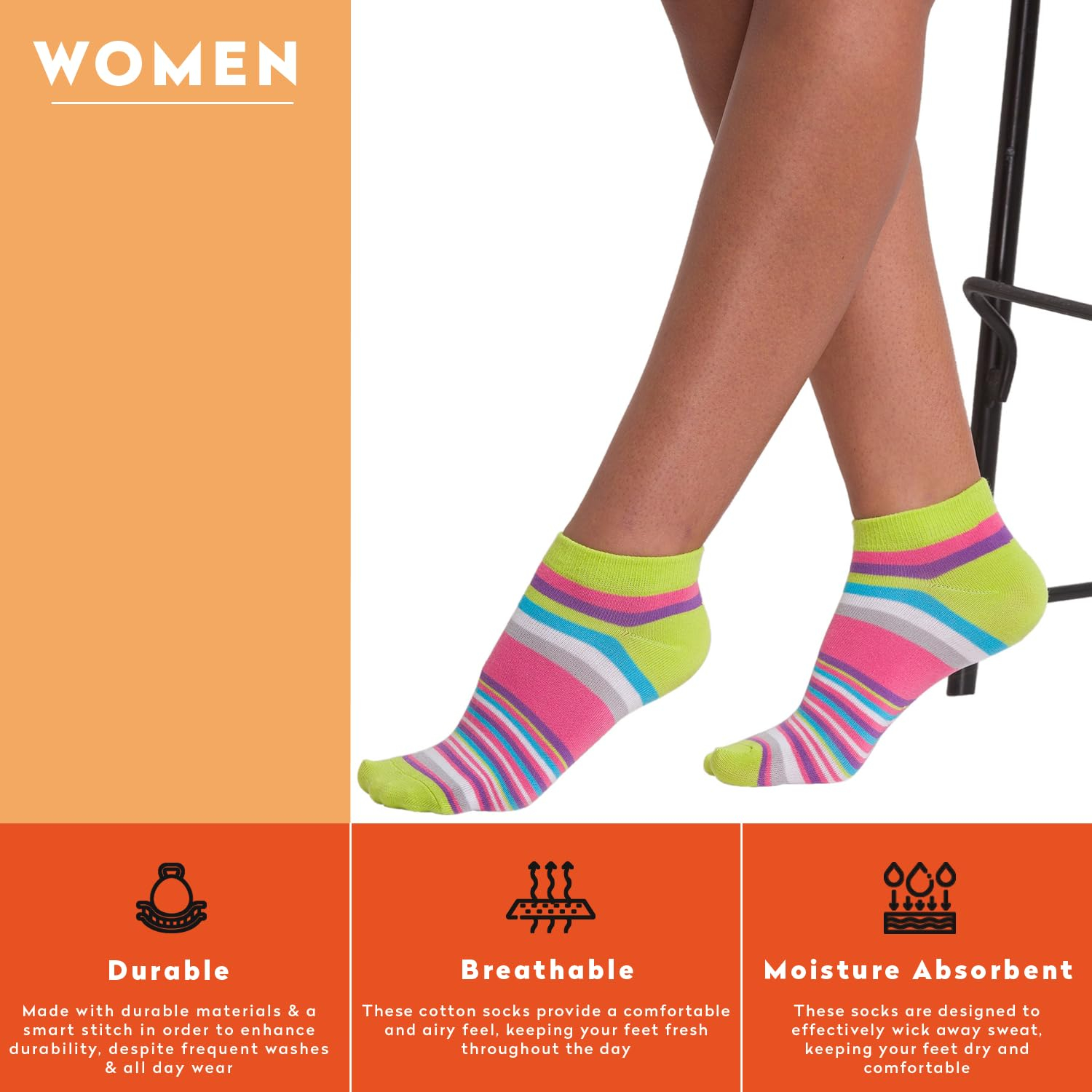 TripleEase Women's Cotton Ankle Socks - Image 19