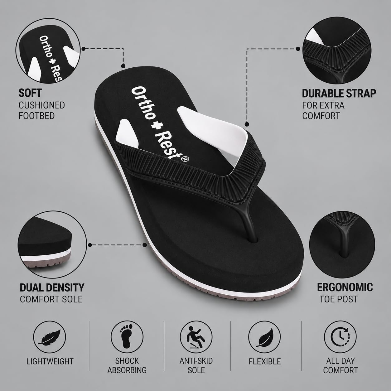 RestStride Women's Orthopedic Comfort Flip-Flops - Image 14