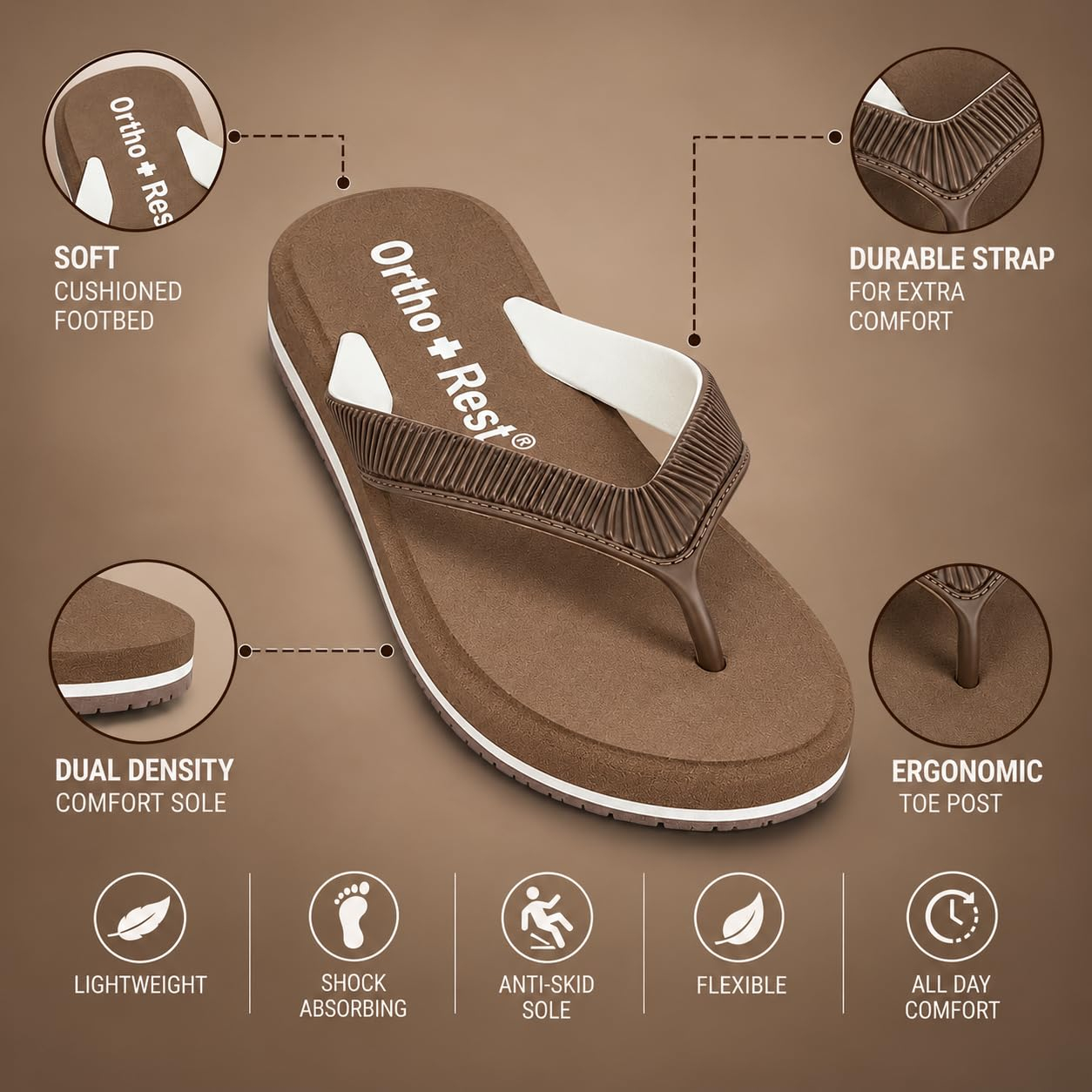 RestStride Women's Orthopedic Comfort Flip-Flops - Image 22