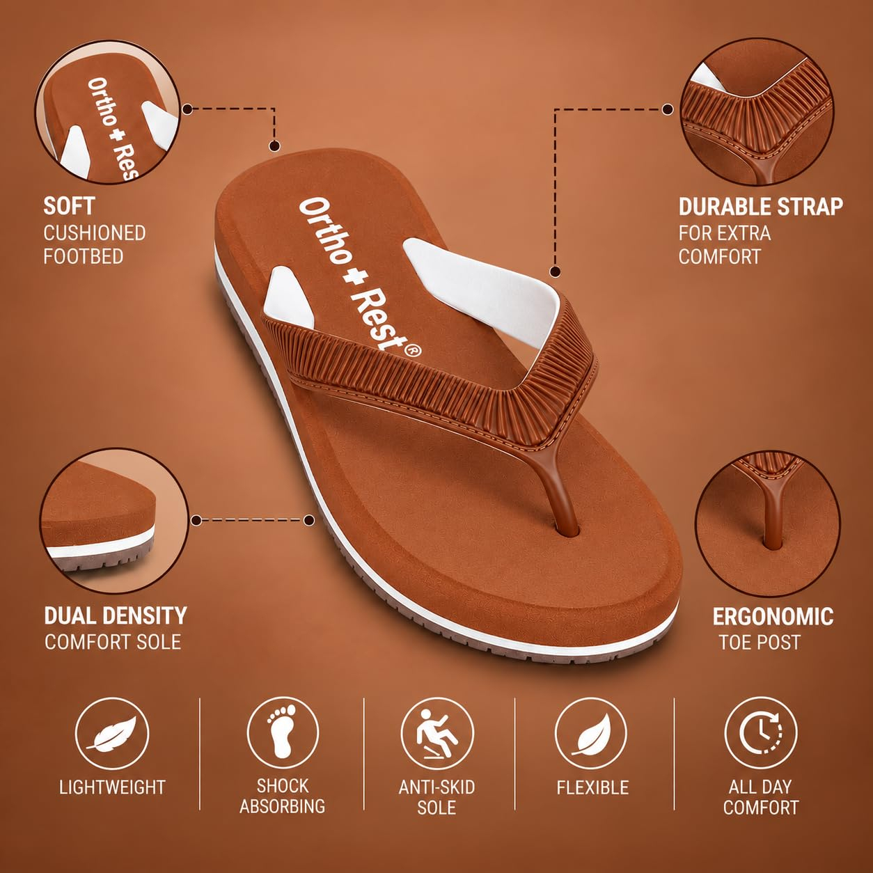 RestStride Women's Orthopedic Comfort Flip-Flops - Image 29