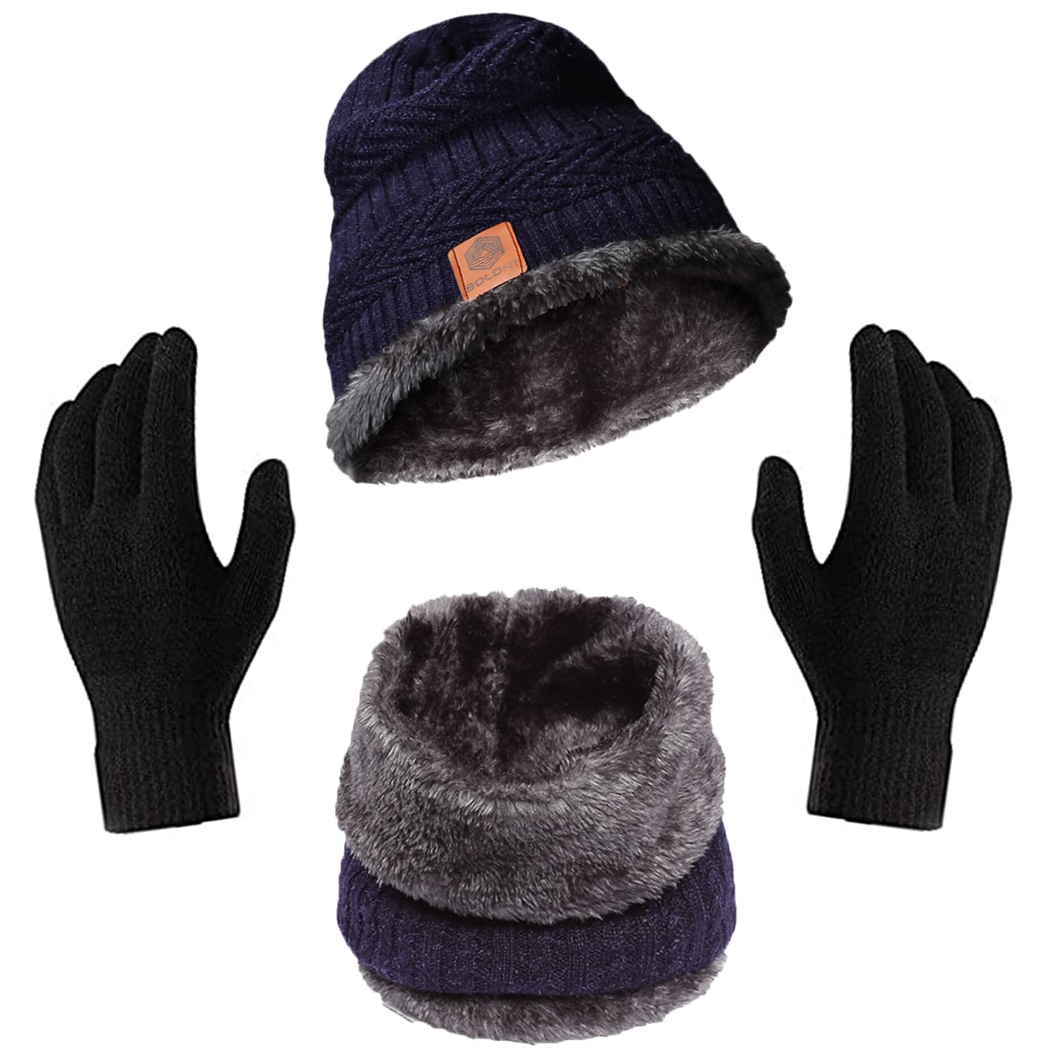 CozyGuard Unisex Winter Beanie & Gloves Set