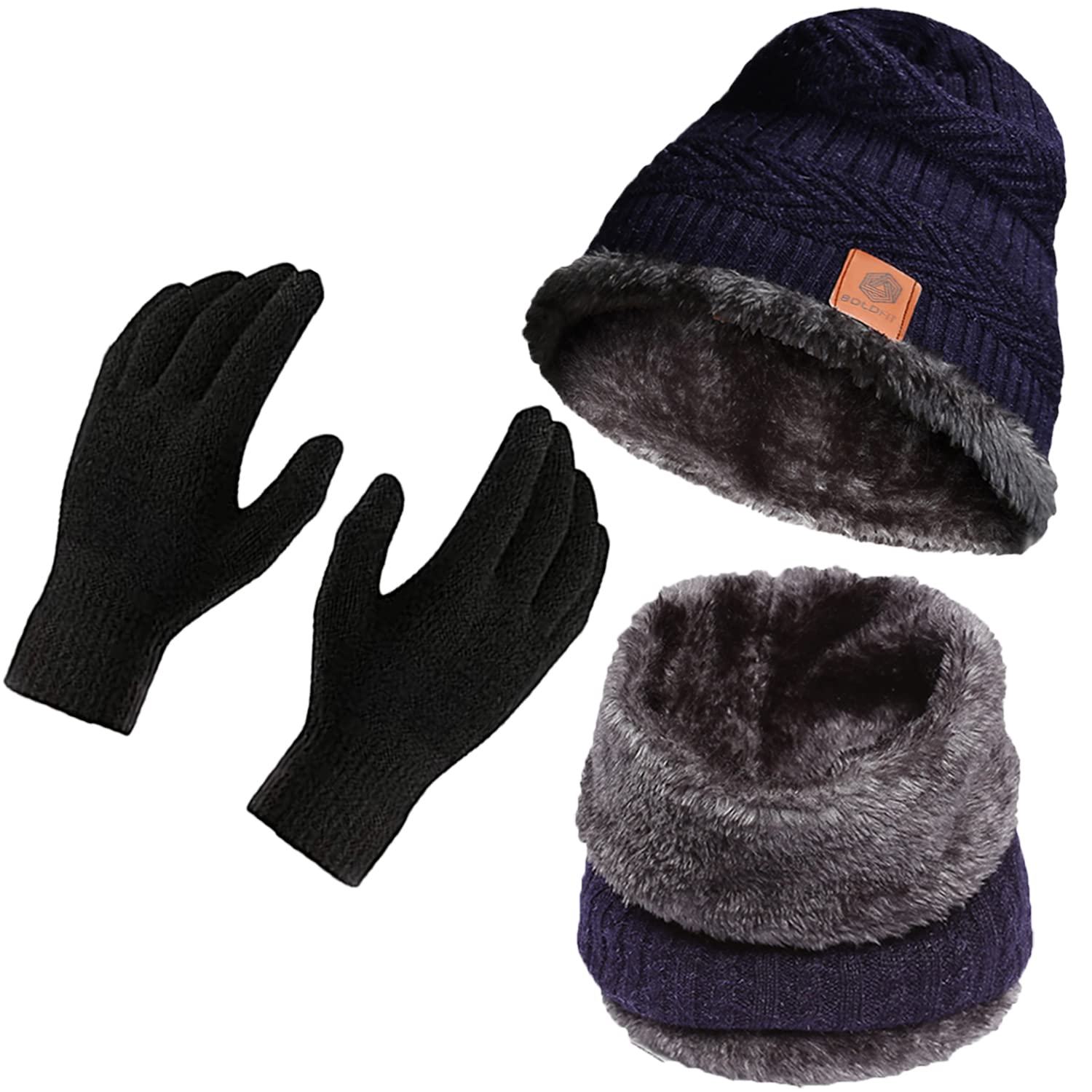 ColdReady Unisex Winter Beanie, Neck Warmer & Gloves Set
