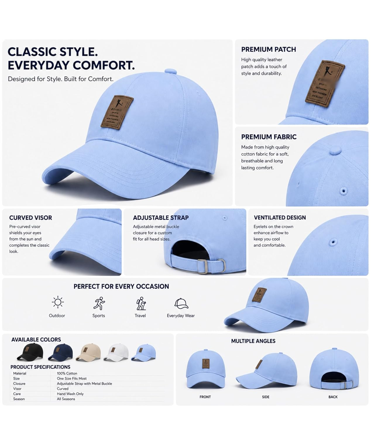 EverydayPeak Unisex Sports Cap - Image 38